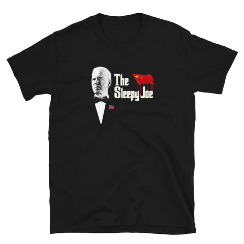 Sleepy Joe Biden with China Flag Godfather theme Design T-Shirt